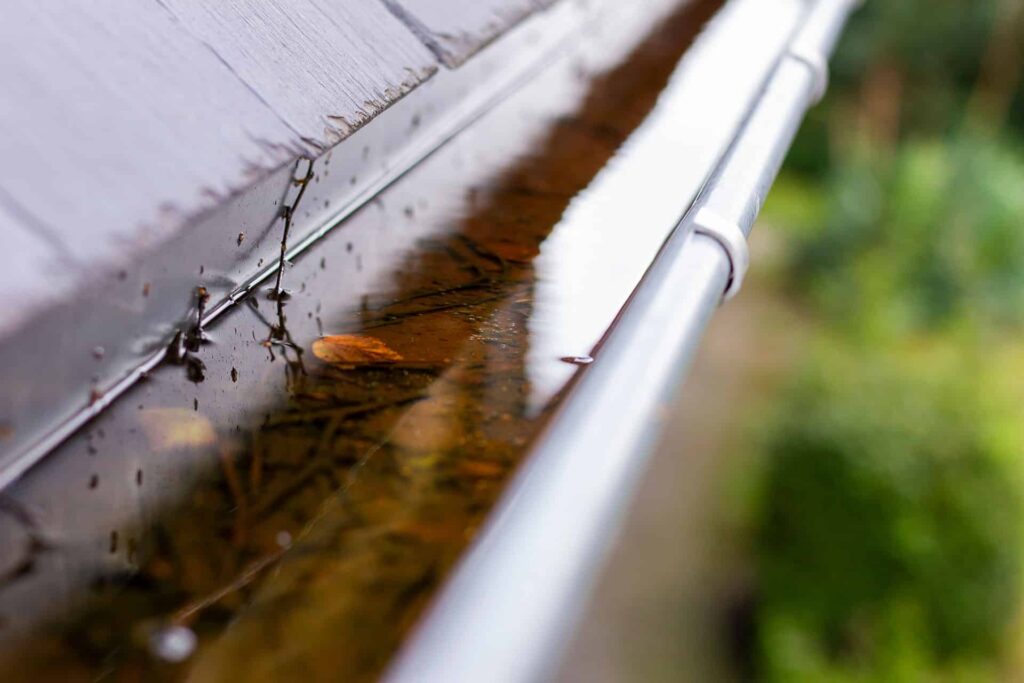 Gutter cleaning service removes blockages to allow for unobstructed movement of rain water, which prevents leaks from happening.